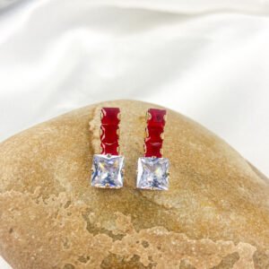 Crystal Earrings (Red)