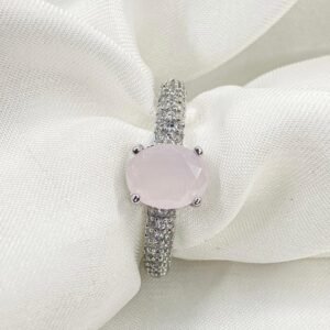 Rose quartz Adjustable ring