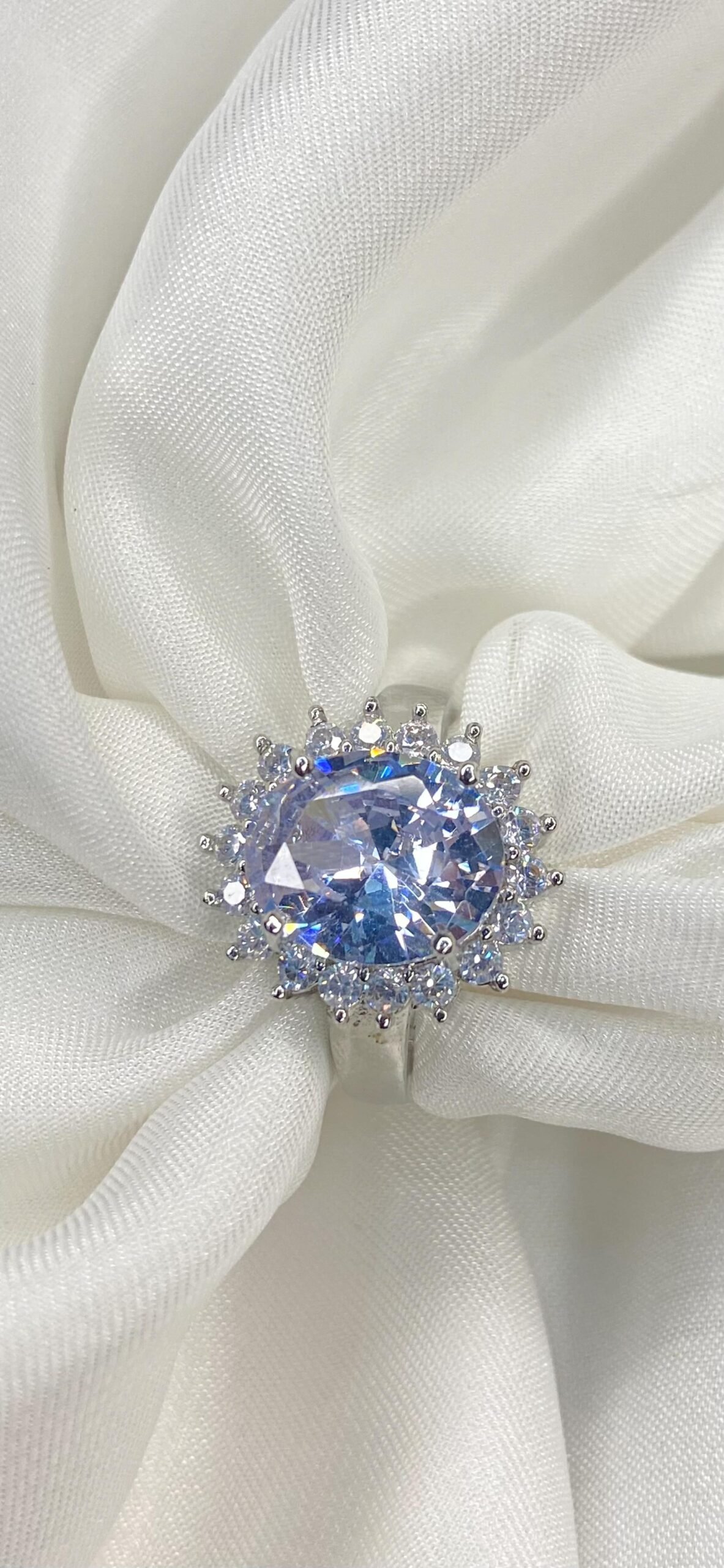 Blue zircon Adjustable ring